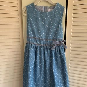 Chambray polka dot dress